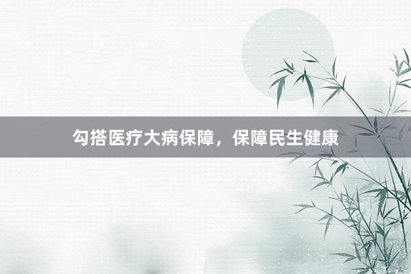 勾搭医疗大病保障，保障民生健康